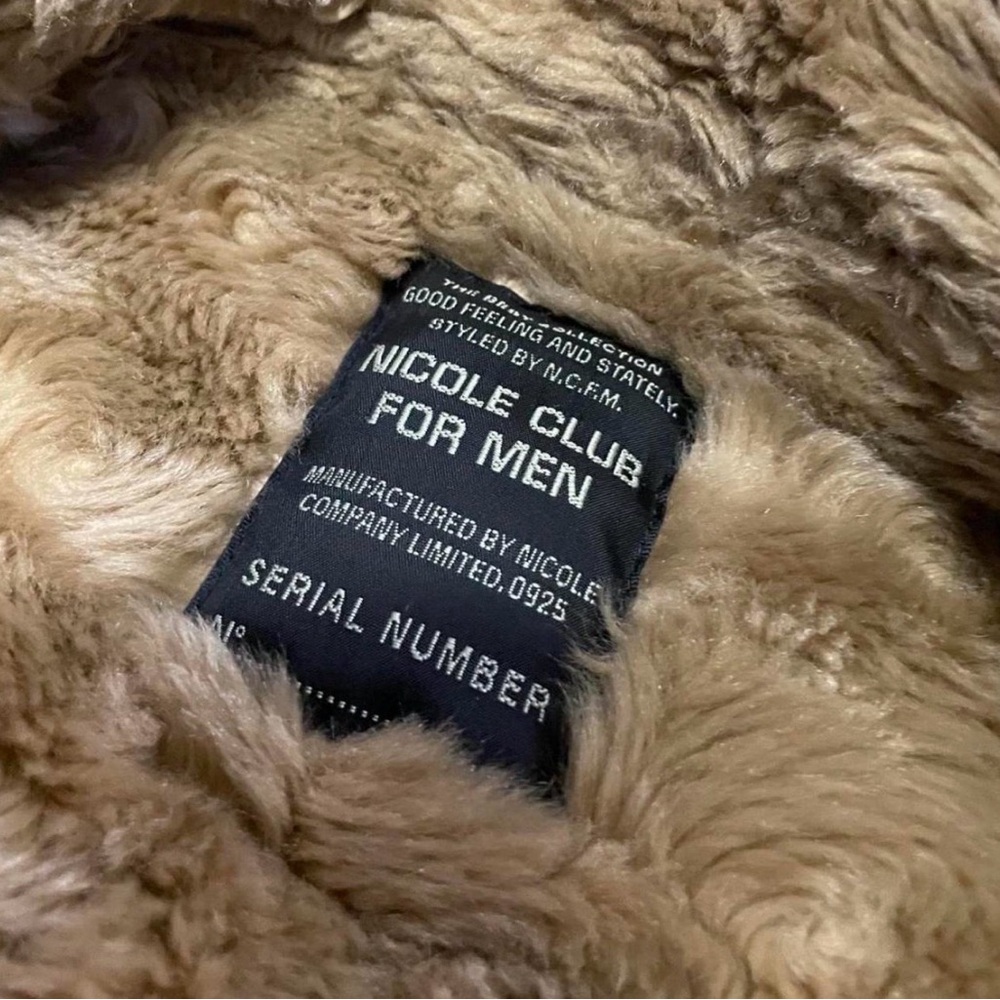 Nicole Club For Men Japanese Archive Suede Bondage Biker Jacket with Faux Fur Li - Picture 4 of 8